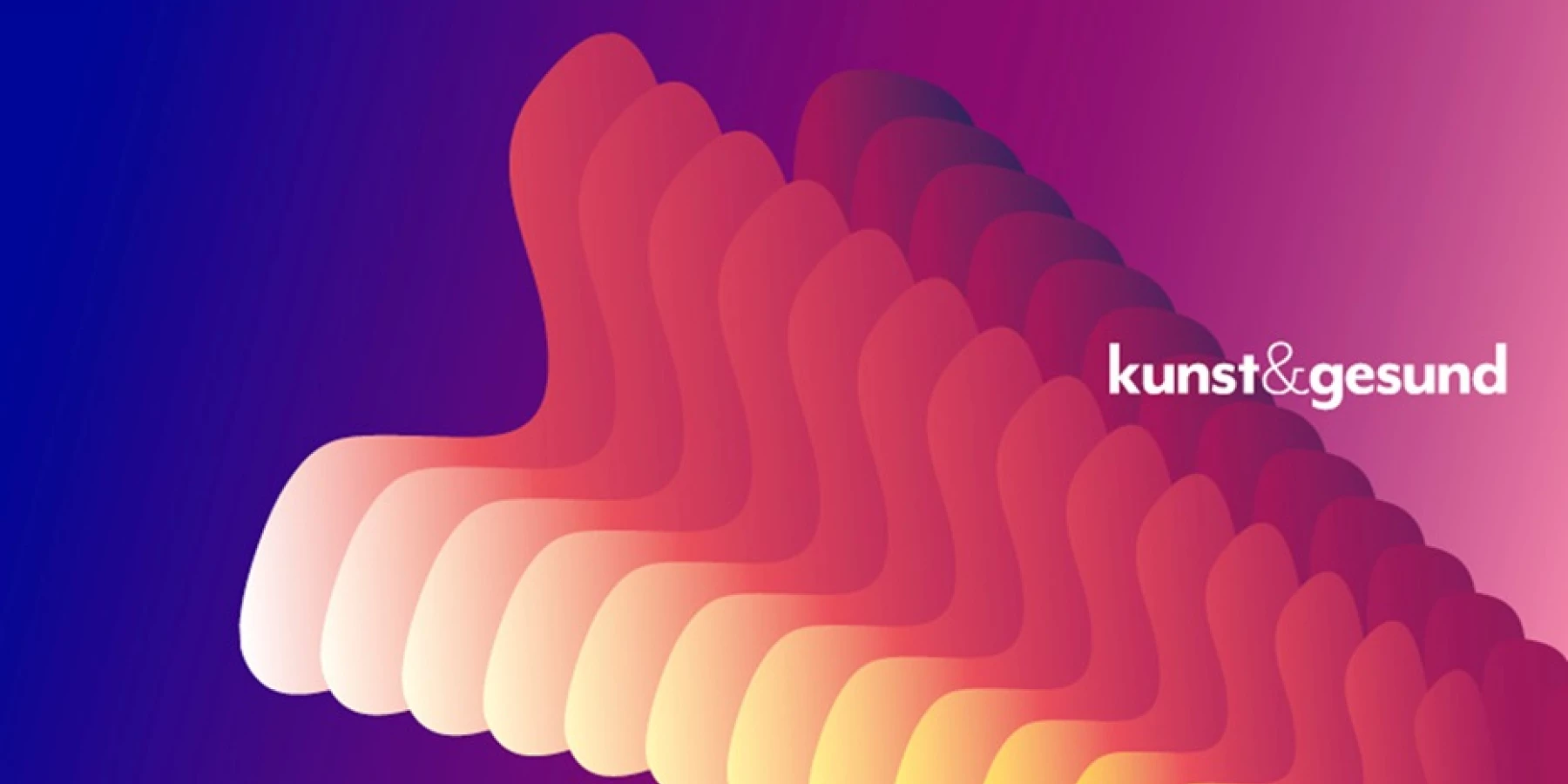 Bunte, abstrakte Grafik zum Festival „kunst & gesund“