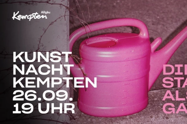 Eine pinke Giesskanne